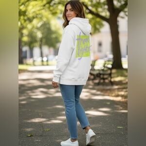 Allbirds Limited R & R Hoodie Unisex Size Medium Tread Lighter Pullover White‎